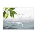 Serene Water Drop Sympathy Card - White Unlined Envelope